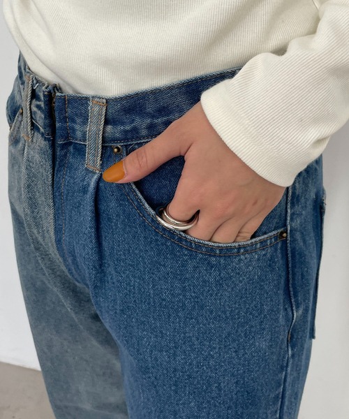 CAPRICIEUX LE'MAGE（カプリシューレマージュ）の「リメイク風デニム（デニムパンツ・レディース・ブルー・38/36）」の7枚目の写真