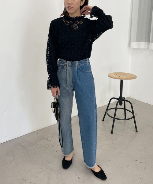 CAPRICIEUX LE'MAGE（カプリシューレマージュ）の「リメイク風デニム（デニムパンツ・レディース・ブルー・38/36）」の16枚目の写真