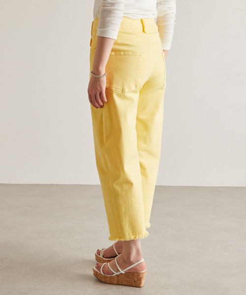 BEARDSLEY（ビアズリー）の「カットオフデニムパンツ（デニムパンツ・レディース・イエロー/ホワイト/インディゴブルー・1/0）」の14枚目の写真