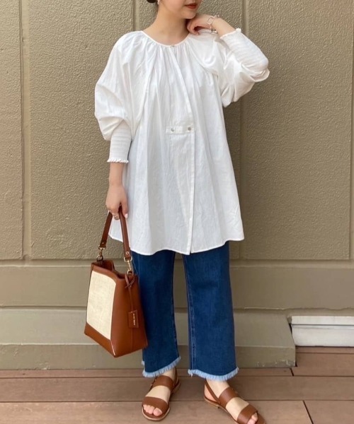 BEARDSLEY（ビアズリー）の「カットオフデニムパンツ（デニムパンツ・レディース・イエロー/ホワイト/インディゴブルー・1/0）」の10枚目の写真