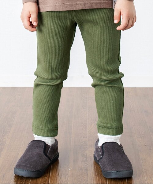 BREEZE（ブリーズ）の「/DAISUKI リブパンツ（その他パンツ・キッズ・ブラック/ベージュ/ブラウン/グレー/カーキ/ピンク/ターコイズブルー/イエロー/アイボリー/レインボー/レンガ・90/100/110/120/80/130/70）」の7枚目の写真