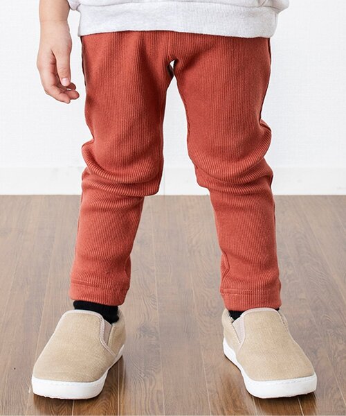 BREEZE（ブリーズ）の「/DAISUKI リブパンツ（その他パンツ・キッズ・ブラック/ベージュ/ブラウン/グレー/カーキ/ピンク/ターコイズブルー/イエロー/アイボリー/レインボー/レンガ・90/100/110/120/80/130/70）」の11枚目の写真