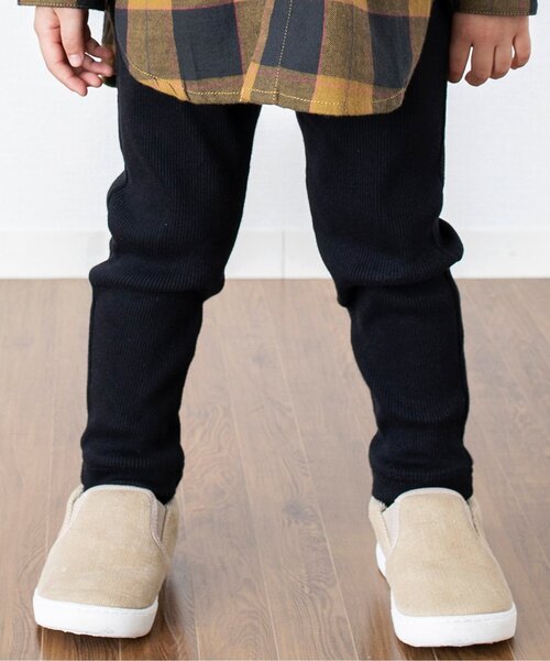 BREEZE（ブリーズ）の「/DAISUKI リブパンツ（その他パンツ・キッズ・ブラック/ベージュ/ブラウン/グレー/カーキ/ピンク/ターコイズブルー/イエロー/アイボリー/レインボー/レンガ・90/100/110/120/80/130/70）」の3枚目の写真