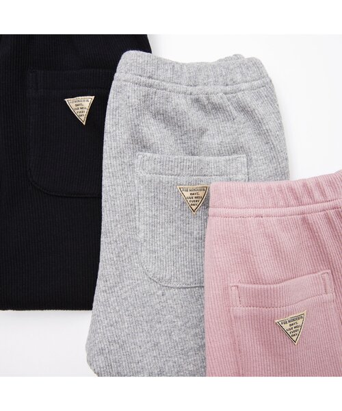 BREEZE（ブリーズ）の「/DAISUKI リブパンツ（その他パンツ・キッズ・ブラック/ベージュ/ブラウン/グレー/カーキ/ピンク/ターコイズブルー/イエロー/アイボリー/レインボー/レンガ・90/100/110/120/80/130/70）」の14枚目の写真