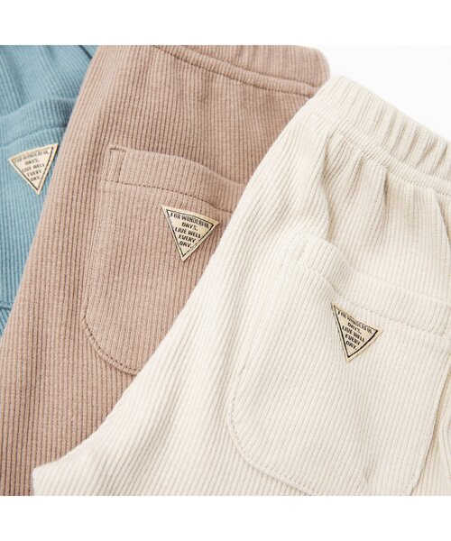 BREEZE（ブリーズ）の「/DAISUKI リブパンツ（その他パンツ・キッズ・ブラック/ベージュ/ブラウン/グレー/カーキ/ピンク/ターコイズブルー/イエロー/アイボリー/レインボー/レンガ・90/100/110/120/80/130/70）」の15枚目の写真