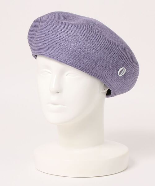 Chapeau d' O(シャポードオー)の「Chapeau d' O Silk Braid Beret(ハンチング/ベレー帽・レディース・ライトグレー/ブラック/パープル・M/57.5cm)」の7枚目の写真