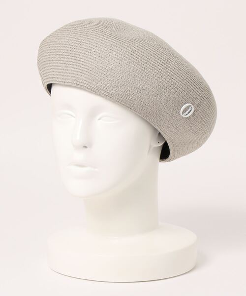 Chapeau d' O(シャポードオー)の「Chapeau d' O Silk Braid Beret(ハンチング/ベレー帽・レディース・ライトグレー/ブラック/パープル・M/57.5cm)」の6枚目の写真