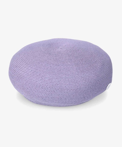 Chapeau d' O(シャポードオー)の「Chapeau d' O Silk Braid Beret(ハンチング/ベレー帽・レディース・ライトグレー/ブラック/パープル・M/57.5cm)」の10枚目の写真
