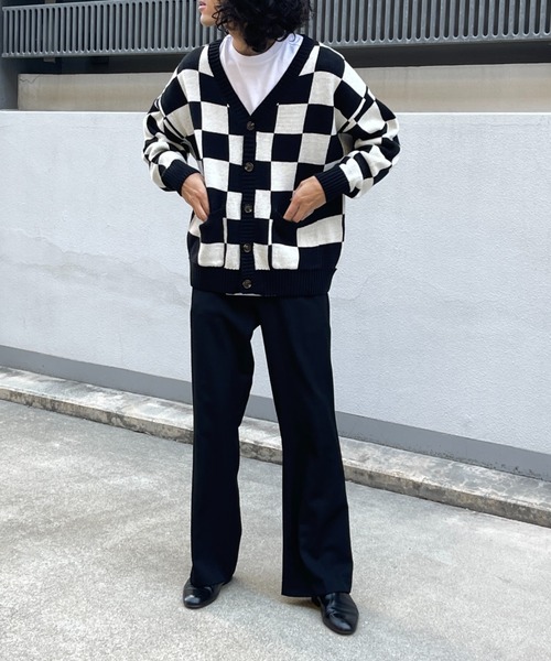 CPCM（シーピーシーエム）の「アソート柄カーディガン（カーディガン/ボレロ・メンズ・ホワイト/グリーン/ネイビー・FREE）」の4枚目の写真