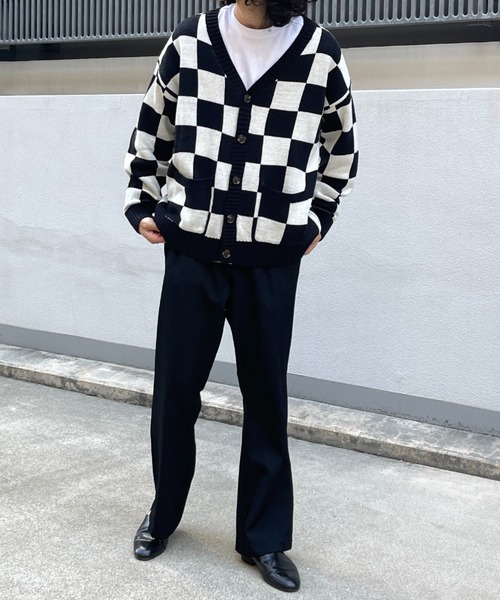 CPCM（シーピーシーエム）の「アソート柄カーディガン（カーディガン/ボレロ・メンズ・ホワイト/グリーン/ネイビー・FREE）」の5枚目の写真