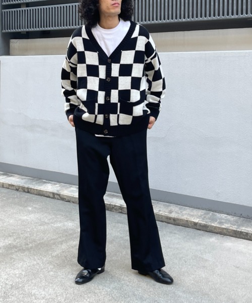 CPCM（シーピーシーエム）の「アソート柄カーディガン（カーディガン/ボレロ・メンズ・ホワイト/グリーン/ネイビー・FREE）」の6枚目の写真