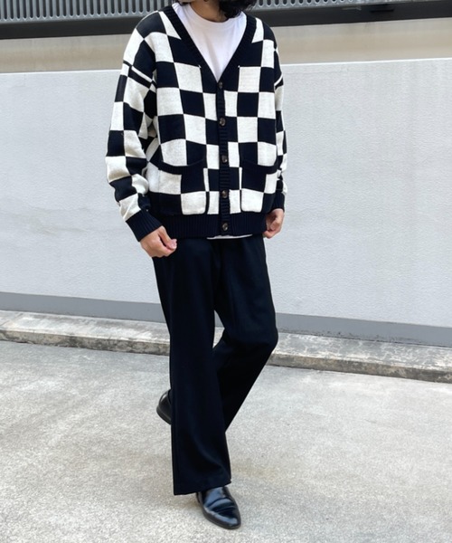 CPCM（シーピーシーエム）の「アソート柄カーディガン（カーディガン/ボレロ・メンズ・ホワイト/グリーン/ネイビー・FREE）」の9枚目の写真