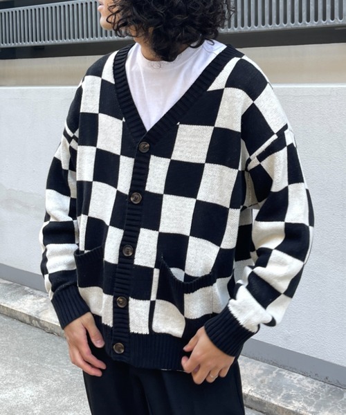 CPCM（シーピーシーエム）の「アソート柄カーディガン（カーディガン/ボレロ・メンズ・ホワイト/グリーン/ネイビー・FREE）」の10枚目の写真