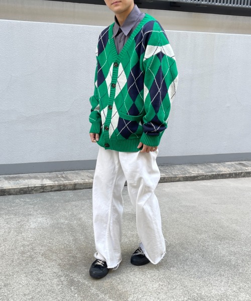 CPCM（シーピーシーエム）の「アソート柄カーディガン（カーディガン/ボレロ・メンズ・ホワイト/グリーン/ネイビー・FREE）」の17枚目の写真