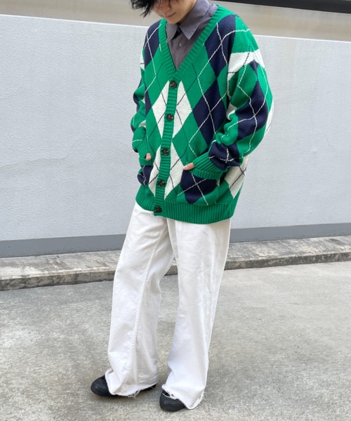 CPCM（シーピーシーエム）の「アソート柄カーディガン（カーディガン/ボレロ・メンズ・ホワイト/グリーン/ネイビー・FREE）」の19枚目の写真