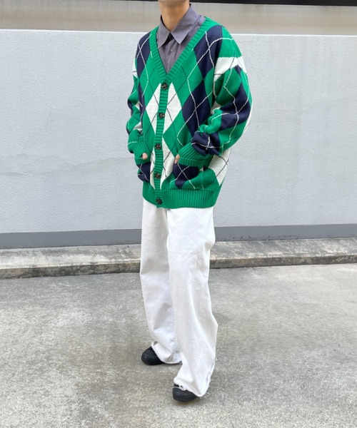 CPCM（シーピーシーエム）の「アソート柄カーディガン（カーディガン/ボレロ・メンズ・ホワイト/グリーン/ネイビー・FREE）」の20枚目の写真