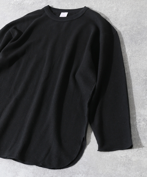 JOURNAL STANDARD relume（ジャーナルスタンダード　レリューム）の「【JEMORGAN × relume / ジェイイーモーガン】別注 ワッフルTシャツ（Tシャツ/カットソー・メンズ・ホワイト/ブラック/グレー/カーキ・SMALL/MEDIUM/LARGE）」の2枚目の写真