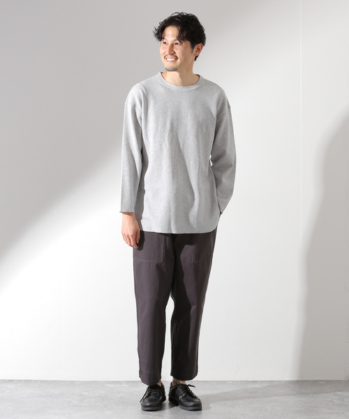 JOURNAL STANDARD relume（ジャーナルスタンダード　レリューム）の「【JEMORGAN × relume / ジェイイーモーガン】別注 ワッフルTシャツ（Tシャツ/カットソー・メンズ・ホワイト/ブラック/グレー/カーキ・SMALL/MEDIUM/LARGE）」の9枚目の写真