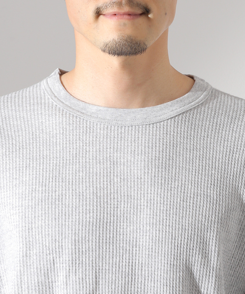 JOURNAL STANDARD relume（ジャーナルスタンダード　レリューム）の「【JEMORGAN × relume / ジェイイーモーガン】別注 ワッフルTシャツ（Tシャツ/カットソー・メンズ・ホワイト/ブラック/グレー/カーキ・SMALL/MEDIUM/LARGE）」の19枚目の写真