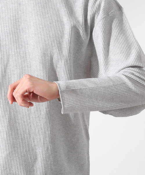 JOURNAL STANDARD relume（ジャーナルスタンダード　レリューム）の「【JEMORGAN × relume / ジェイイーモーガン】別注 ワッフルTシャツ（Tシャツ/カットソー・メンズ・ホワイト/ブラック/グレー/カーキ・SMALL/MEDIUM/LARGE）」の16枚目の写真