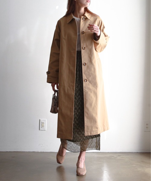 feepur（フェピュール）の「ステンカラーコート（ステンカラーコート・レディース・ベージュ/アイボリー・SMALL/MEDIUM）」の10枚目の写真