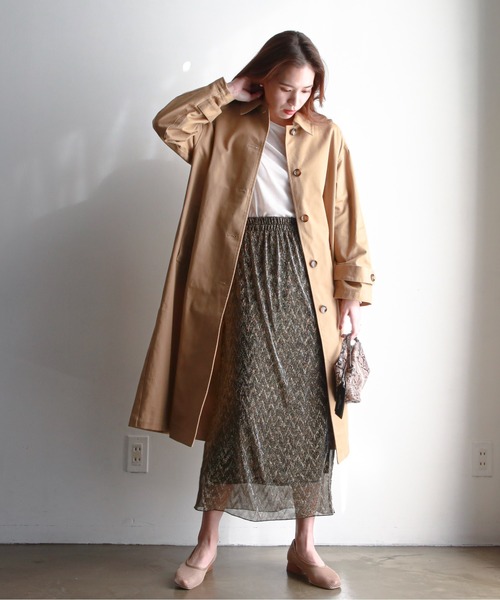 feepur（フェピュール）の「ステンカラーコート（ステンカラーコート・レディース・ベージュ/アイボリー・SMALL/MEDIUM）」の8枚目の写真