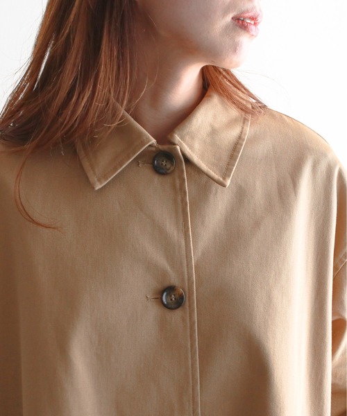 feepur（フェピュール）の「ステンカラーコート（ステンカラーコート・レディース・ベージュ/アイボリー・SMALL/MEDIUM）」の7枚目の写真