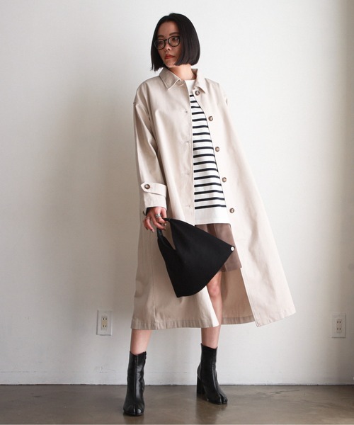 feepur（フェピュール）の「ステンカラーコート（ステンカラーコート・レディース・ベージュ/アイボリー・SMALL/MEDIUM）」の14枚目の写真