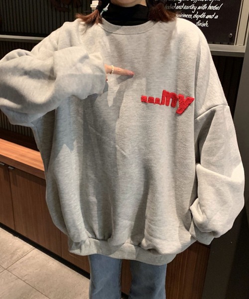 wild Wolf Doglロゴルーズシルエットトレーナー（スウェット）｜meJane