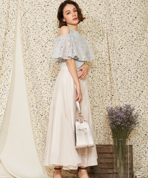 NOELA(ノエラ)の「アシメレースフリルニット(ニット/セーター・レディース・ライトグリーン/ブラック/オフホワイト・フリー)」の19枚目の写真