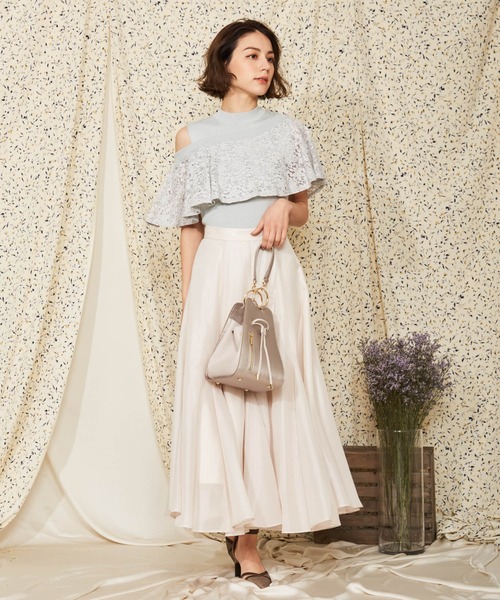 NOELA(ノエラ)の「アシメレースフリルニット(ニット/セーター・レディース・ライトグリーン/ブラック/オフホワイト・フリー)」の22枚目の写真