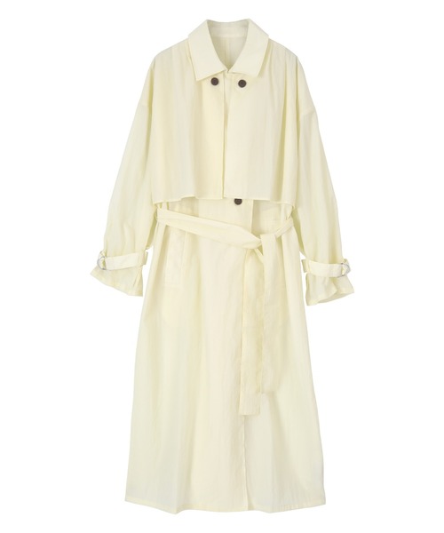 titivate（ティティベイト）の「ケープトレンチオーバーコート（トレンチコート・レディース・アイボリー/ライトブラウン/グリーン・M/S）」の6枚目の写真