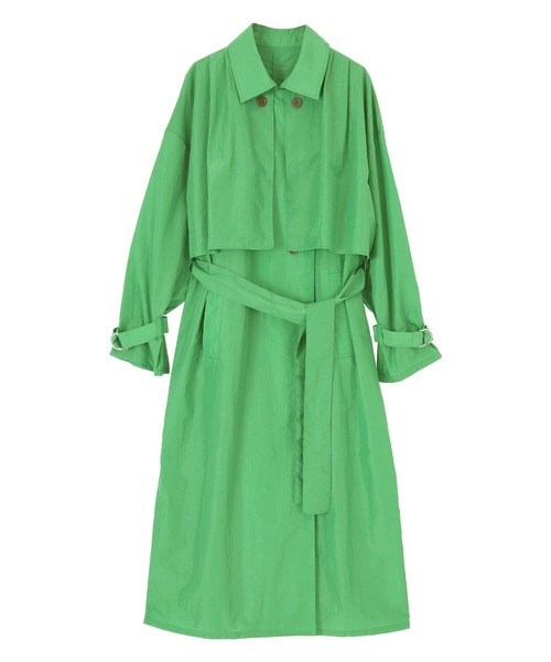 titivate（ティティベイト）の「ケープトレンチオーバーコート（トレンチコート・レディース・アイボリー/ライトブラウン/グリーン・M/S）」の15枚目の写真