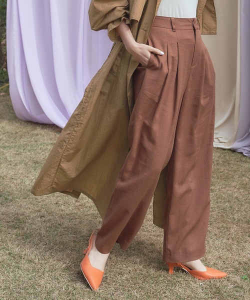 titivate（ティティベイト）の「ケープトレンチオーバーコート（トレンチコート・レディース・アイボリー/ライトブラウン/グリーン・M/S）」の18枚目の写真