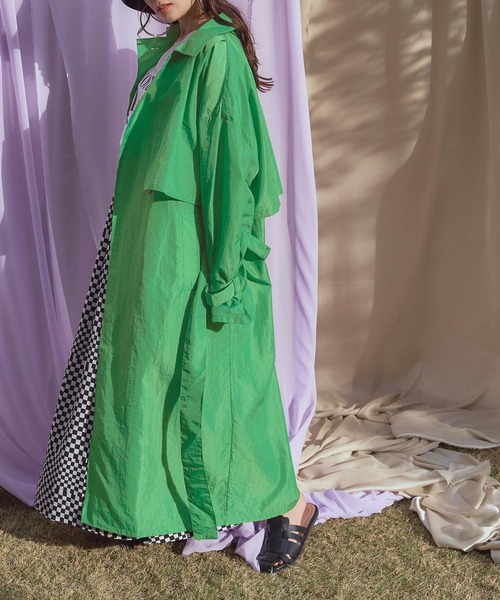 titivate（ティティベイト）の「ケープトレンチオーバーコート（トレンチコート・レディース・アイボリー/ライトブラウン/グリーン・M/S）」の7枚目の写真