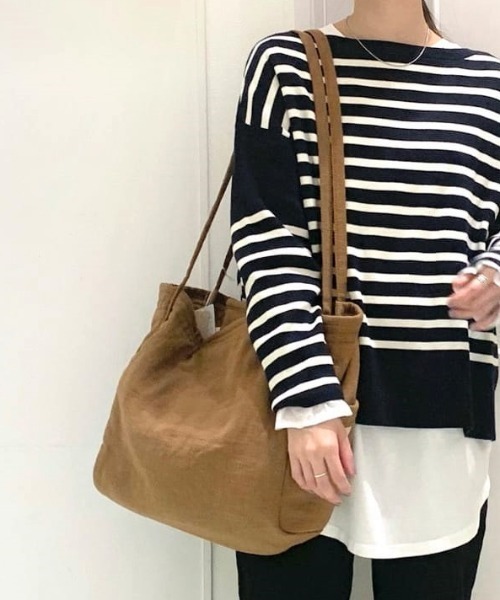 studio CLIP(スタディオクリップ)の「リネン中綿BIGトートバッグ(トートバッグ・レディース・ベージュ/サックスブルー/キャメル・FREE)」の1枚目の写真