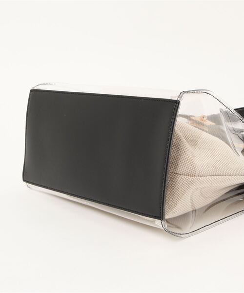 natural couture（ナチュラルクチュール）の「クリア＊バンブーバッグ（ショルダーバッグ・レディース・ブラック/ブラウン/グレイッシュベージュ・FREE）」の7枚目の写真