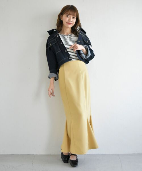 MAJESTIC LEGON（マジェスティックレゴン）の「はなやかカラーマーメイドスカート（スカート・レディース・ピンク/イエロー/アイボリー・MEDIUM）」の13枚目の写真