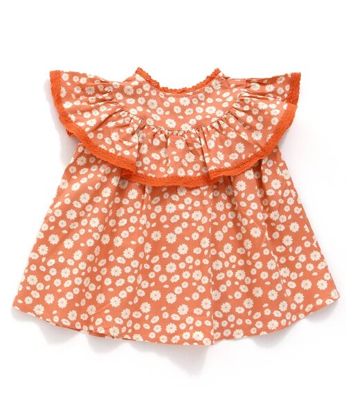 apres les cours（アプレレクール）の「デイジーノースリーブチュニックブラウス（シャツ/ブラウス・キッズ・ブルー/オレンジ・140/110/120/130/80/100/90）」の10枚目の写真