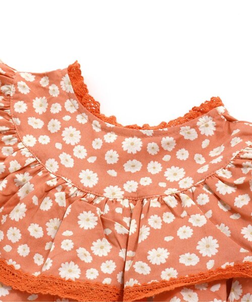 apres les cours（アプレレクール）の「デイジーノースリーブチュニックブラウス（シャツ/ブラウス・キッズ・ブルー/オレンジ・140/110/120/130/80/100/90）」の11枚目の写真