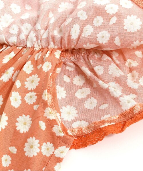 apres les cours（アプレレクール）の「デイジーノースリーブチュニックブラウス（シャツ/ブラウス・キッズ・ブルー/オレンジ・140/110/120/130/80/100/90）」の6枚目の写真