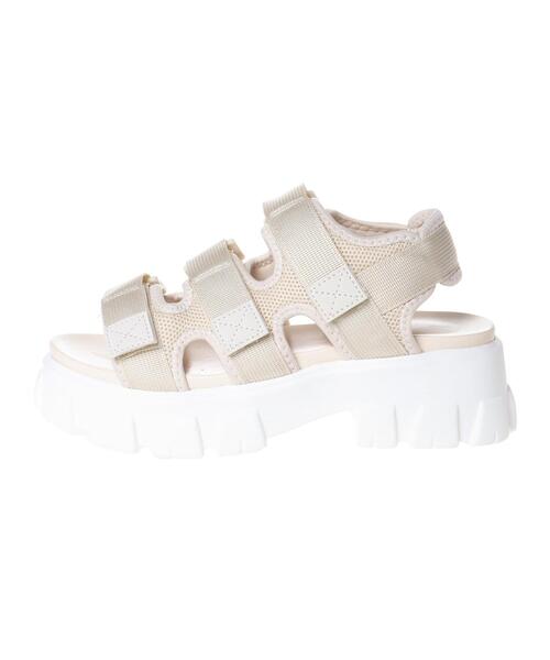 INGNI(イング)の「バルキーソールスポサン(サンダル・レディース・ブラック×ホワイト/アイボリー・M/L)」の7枚目の写真