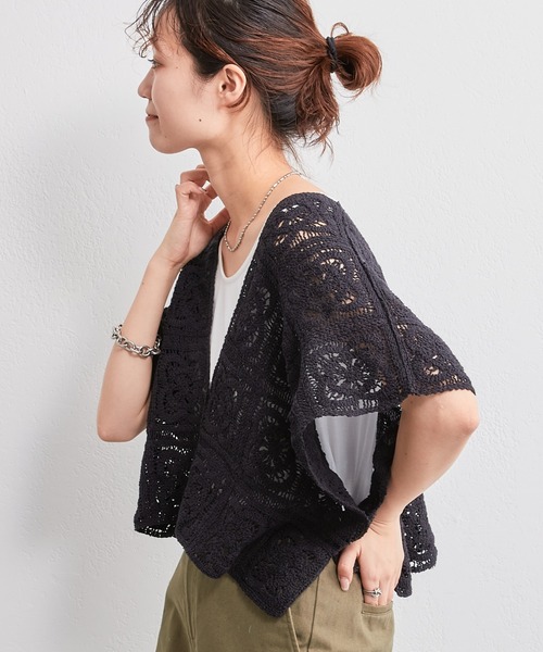 CIAOPANIC TYPY(チャオパニックティピー)の「【ZOZOTOWN限定】レース編みショートベスト(ベスト・レディース・アイボリー/ブラック/ブルー/ピンク・ONE SIZE)」の19枚目の写真