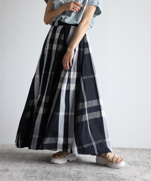 セール】ボリュームマキシスカート/タフタスカート（スカート