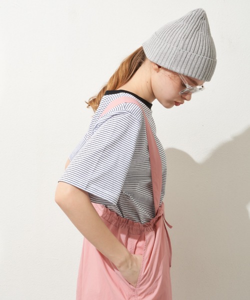 MERLOT(メルロー)の「【夏のスタイリングに欠かせない】ベーシックボーダーT(Tシャツ/カットソー・レディース・ブラック/イエロー/ブルー・FREE)」の6枚目の写真