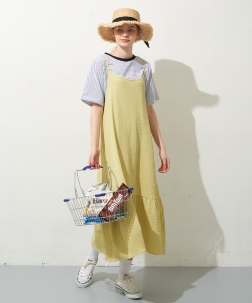 MERLOT(メルロー)の「【夏のスタイリングに欠かせない】ベーシックボーダーT(Tシャツ/カットソー・レディース・ブラック/イエロー/ブルー・FREE)」の15枚目の写真