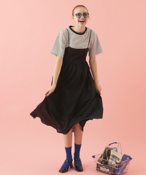 MERLOT(メルロー)の「【夏のスタイリングに欠かせない】ベーシックボーダーT(Tシャツ/カットソー・レディース・ブラック/イエロー/ブルー・FREE)」の18枚目の写真