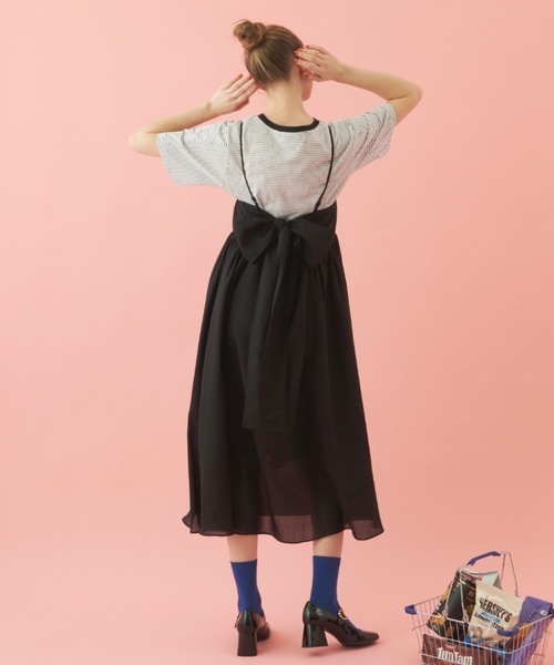 MERLOT(メルロー)の「【夏のスタイリングに欠かせない】ベーシックボーダーT(Tシャツ/カットソー・レディース・ブラック/イエロー/ブルー・FREE)」の19枚目の写真