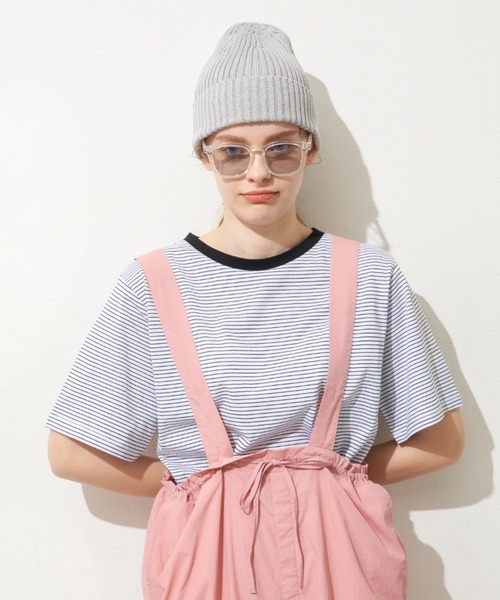 MERLOT(メルロー)の「【夏のスタイリングに欠かせない】ベーシックボーダーT(Tシャツ/カットソー・レディース・ブラック/イエロー/ブルー・FREE)」の20枚目の写真