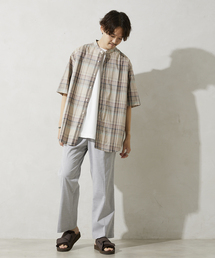 JOURNAL STANDARD relume | チェックバンドカラー半袖シャツ(シャツ/ブラウス)